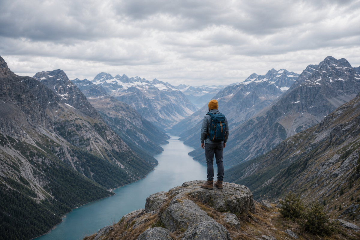 Editorial composition example for an X vertical post